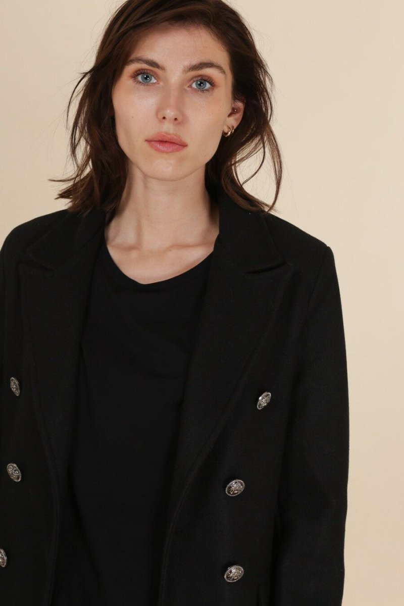 Manteau long à double boutonnage – Élégance intemporelle - RIVE GAUCHE