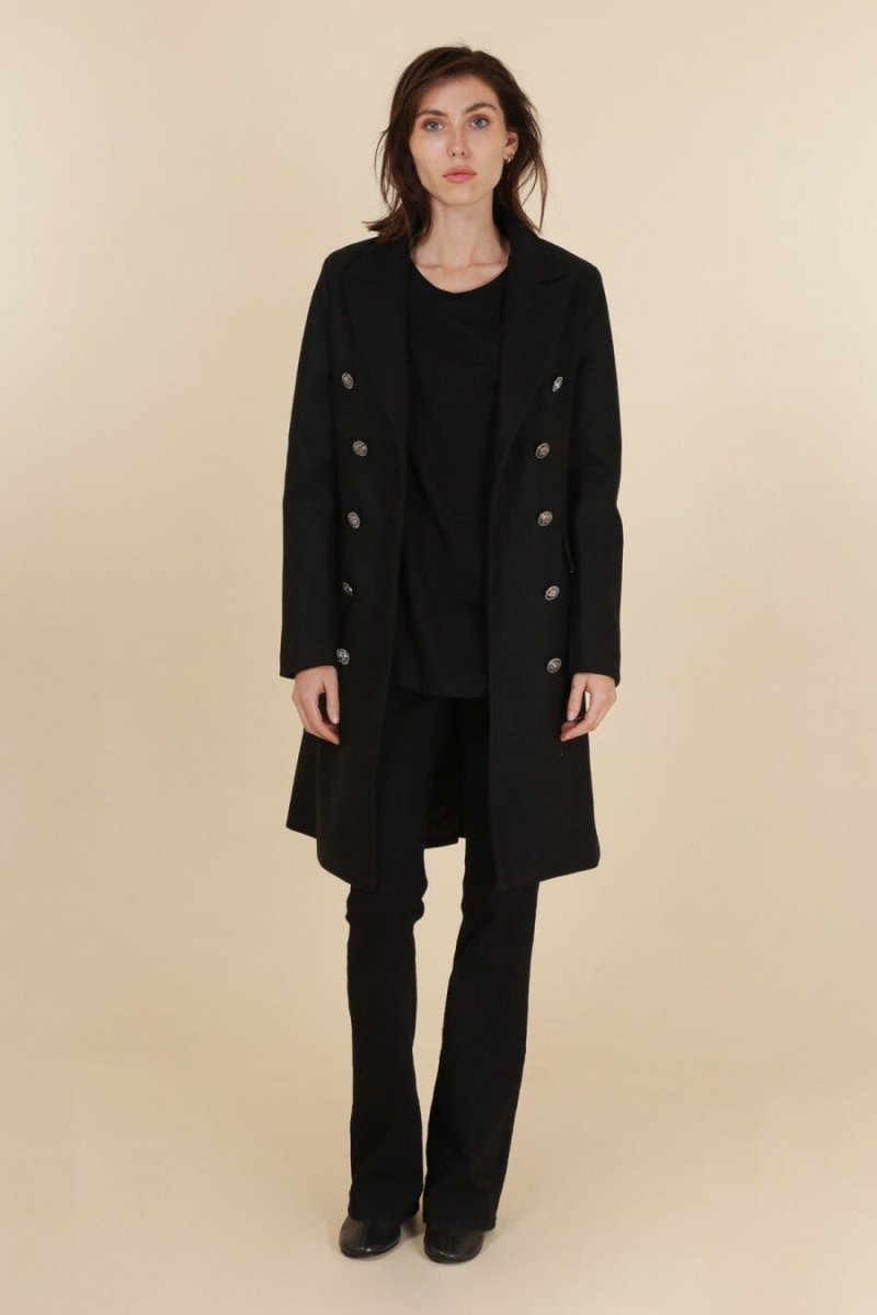Manteau long à double boutonnage – Élégance intemporelle - RIVE GAUCHE