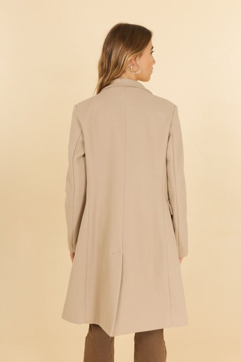 Manteau long à double boutonnage – Élégance intemporelle - RIVE GAUCHE