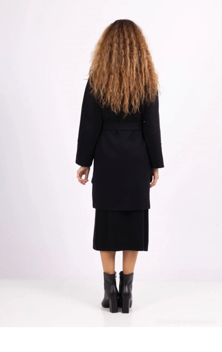 Manteau long avec ceinture a boucle - RIVE GAUCHE