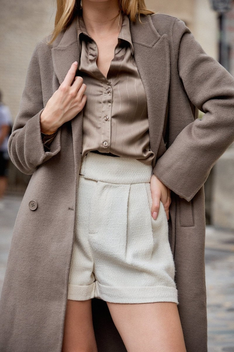 Manteau long en laine mélangée Zoé - RIVE GAUCHE