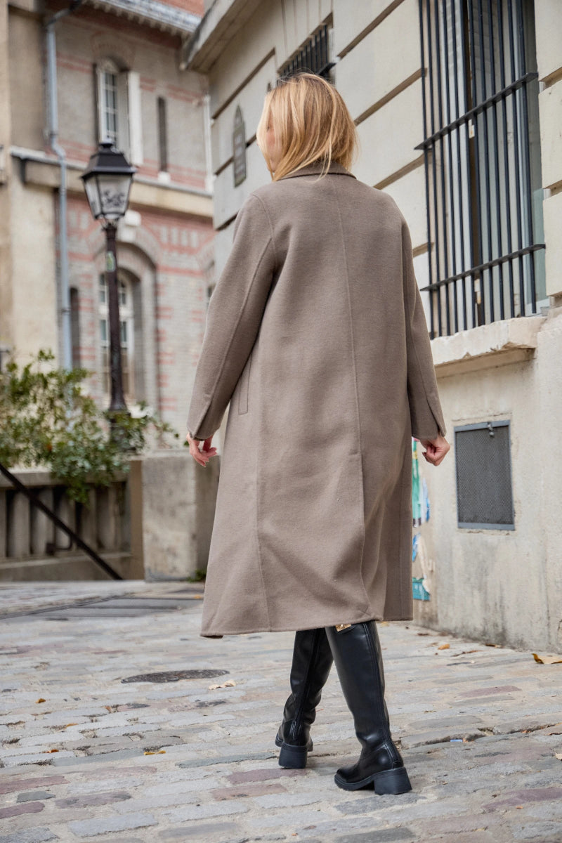 Manteau long en laine mélangée Zoé - RIVE GAUCHE