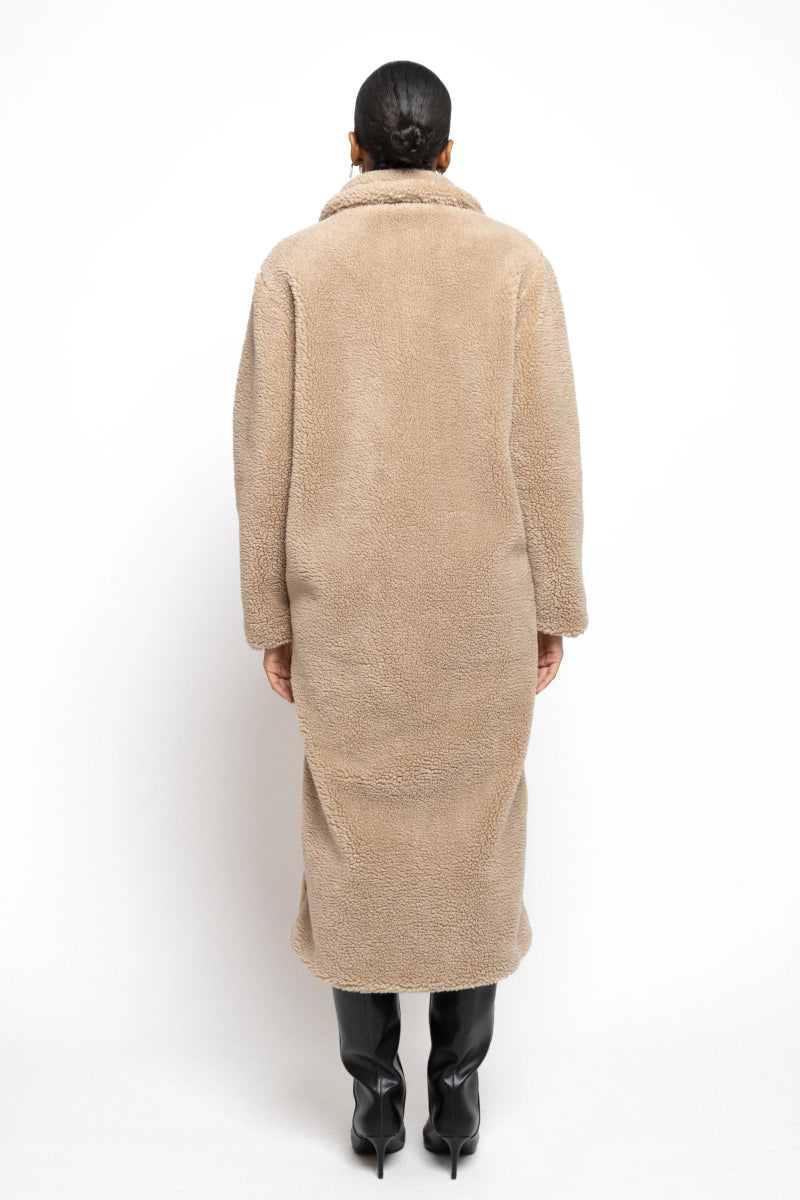 Manteau long moumoute fermeture à bascule - RIVE GAUCHE