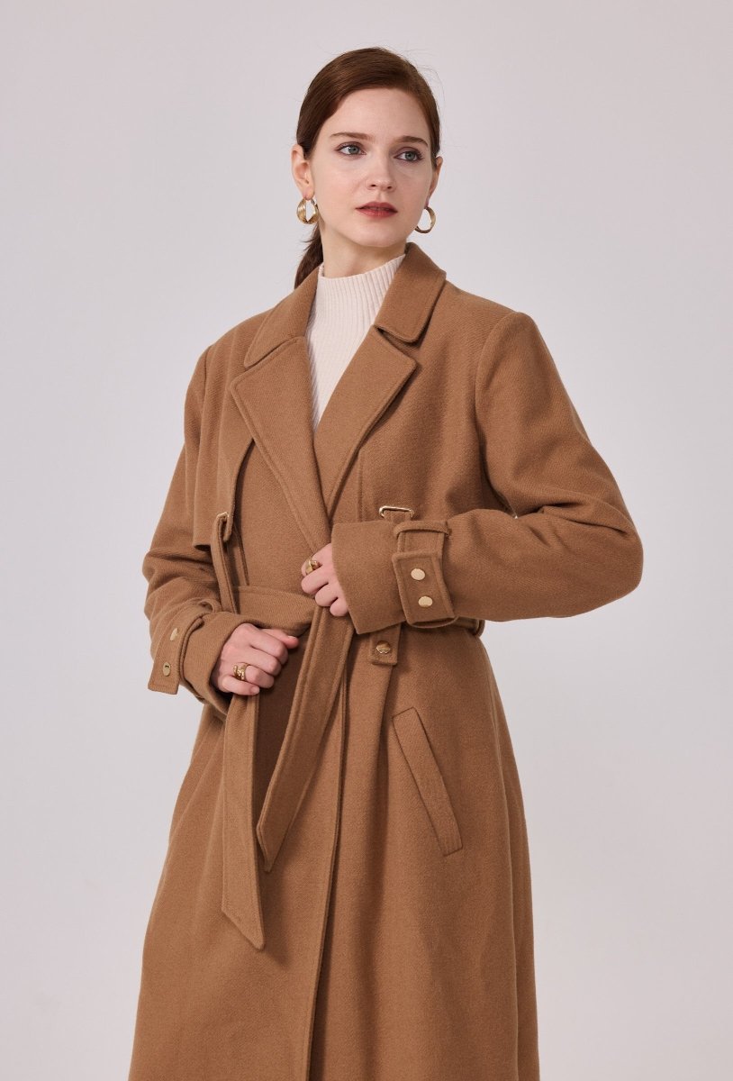 Manteau type trench en sergé camel - RIVE GAUCHE