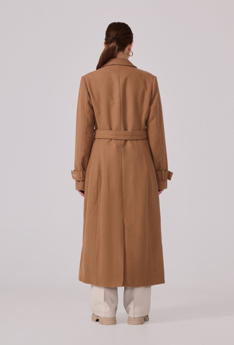 Manteau type trench en sergé camel - RIVE GAUCHE