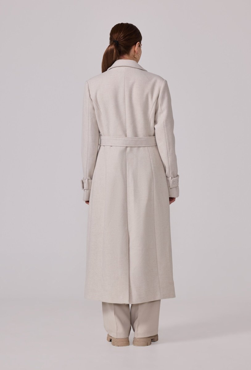 Manteau type trench en sergé écru - RIVE GAUCHE