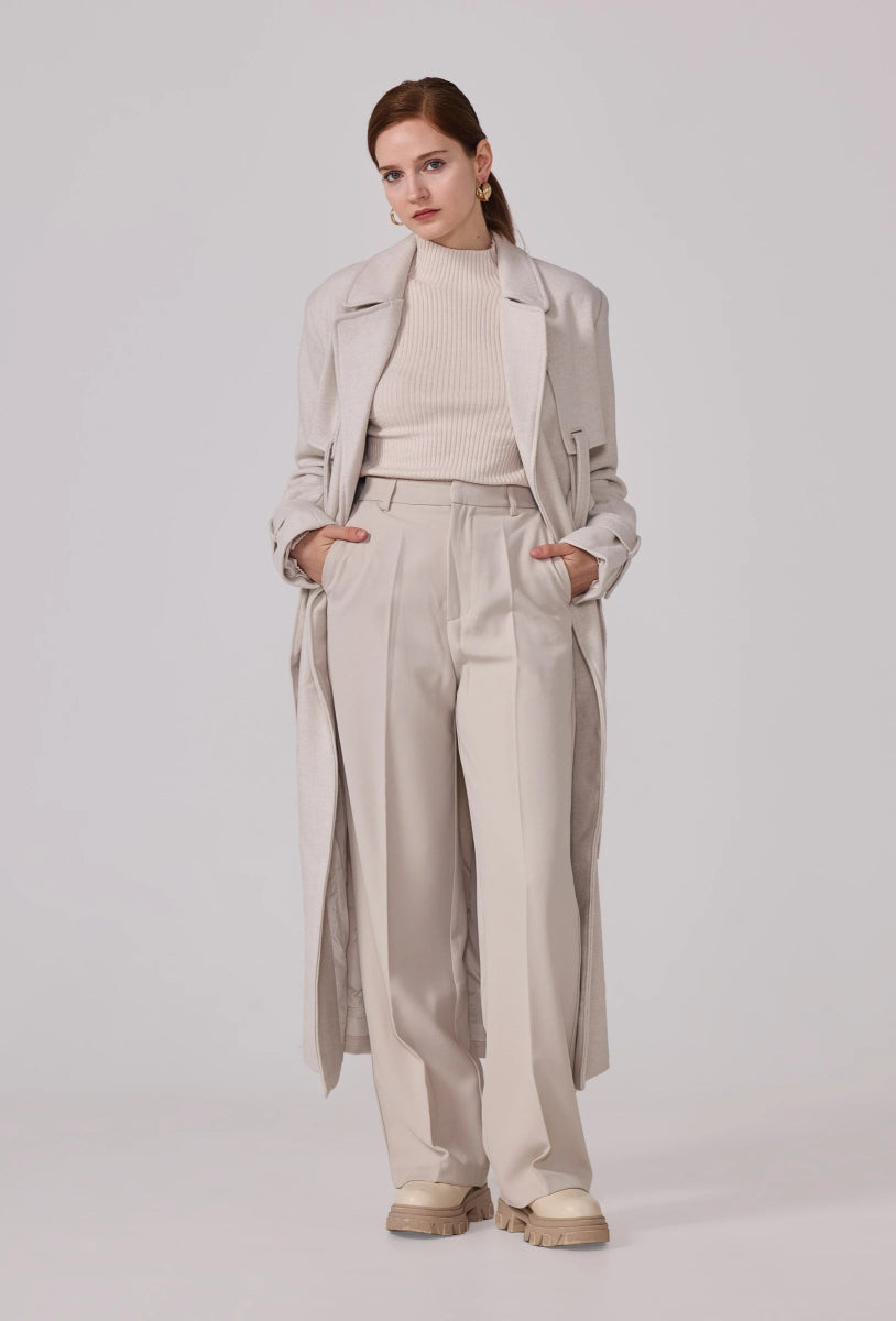 Manteau type trench en sergé écru - RIVE GAUCHE