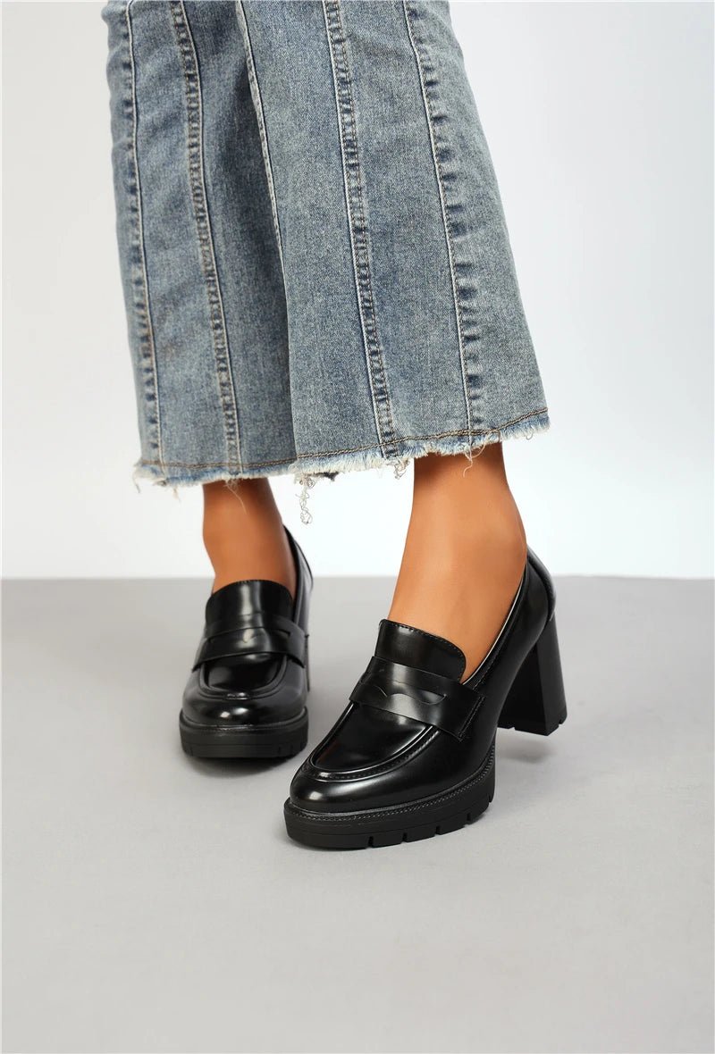 Mocassins à talon avec semelle intérieur en cuir - RIVE GAUCHE