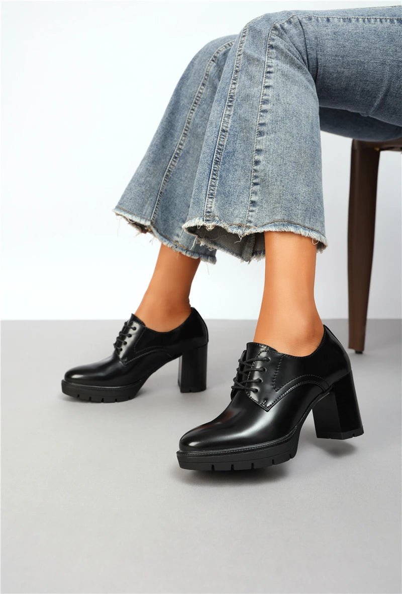 Mocassins à talon et lacet avec semelle intérieure en cuir - RIVE GAUCHE