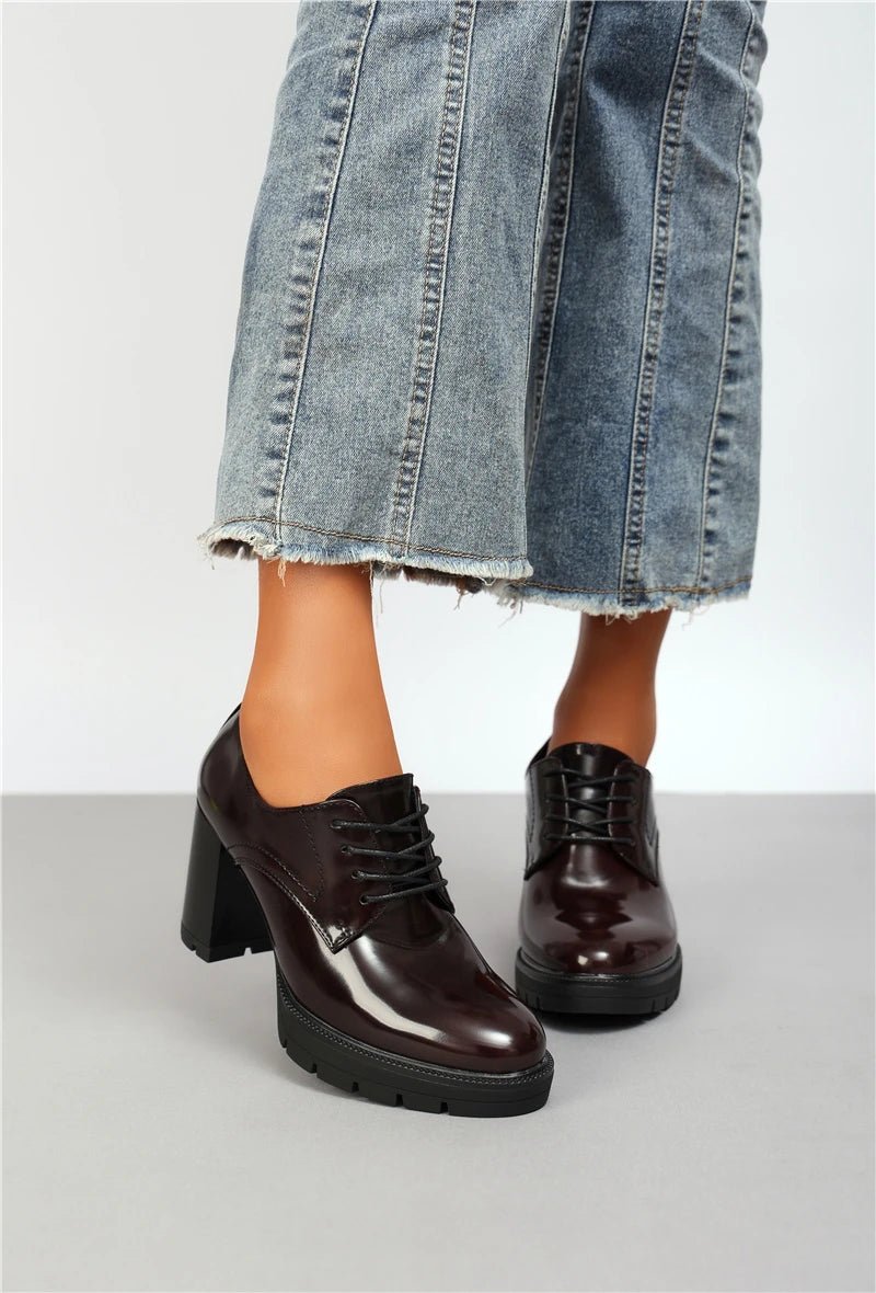 Mocassins à talon et lacet avec semelle intérieure en cuir - RIVE GAUCHE