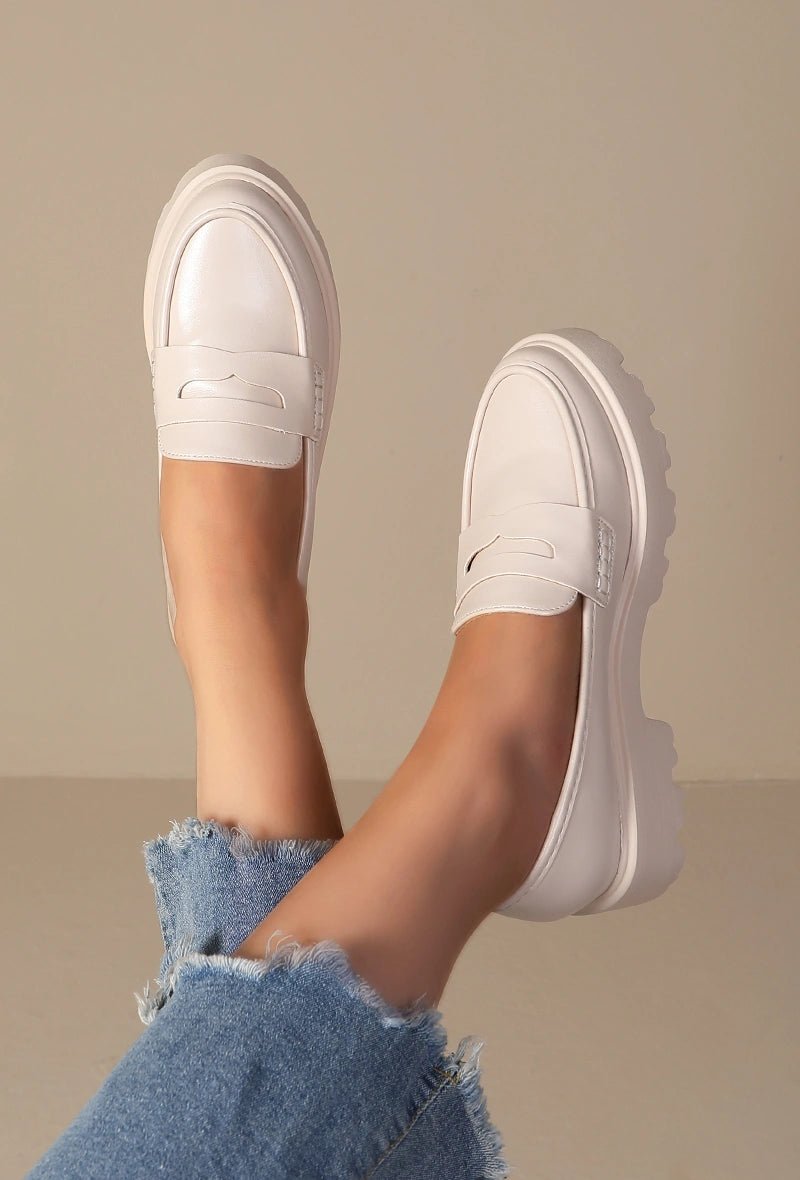 Mocassins compensés beiges - RIVE GAUCHE