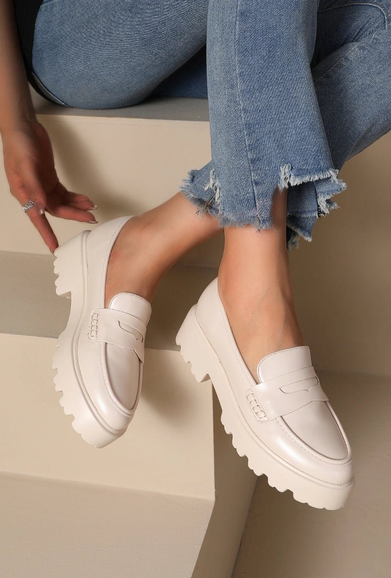 Mocassins compensés beiges - RIVE GAUCHE