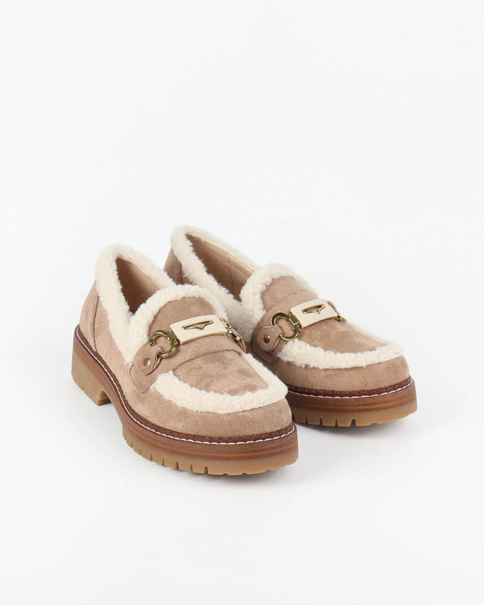 Mocassins en daim avec fourrures - RIVE GAUCHE