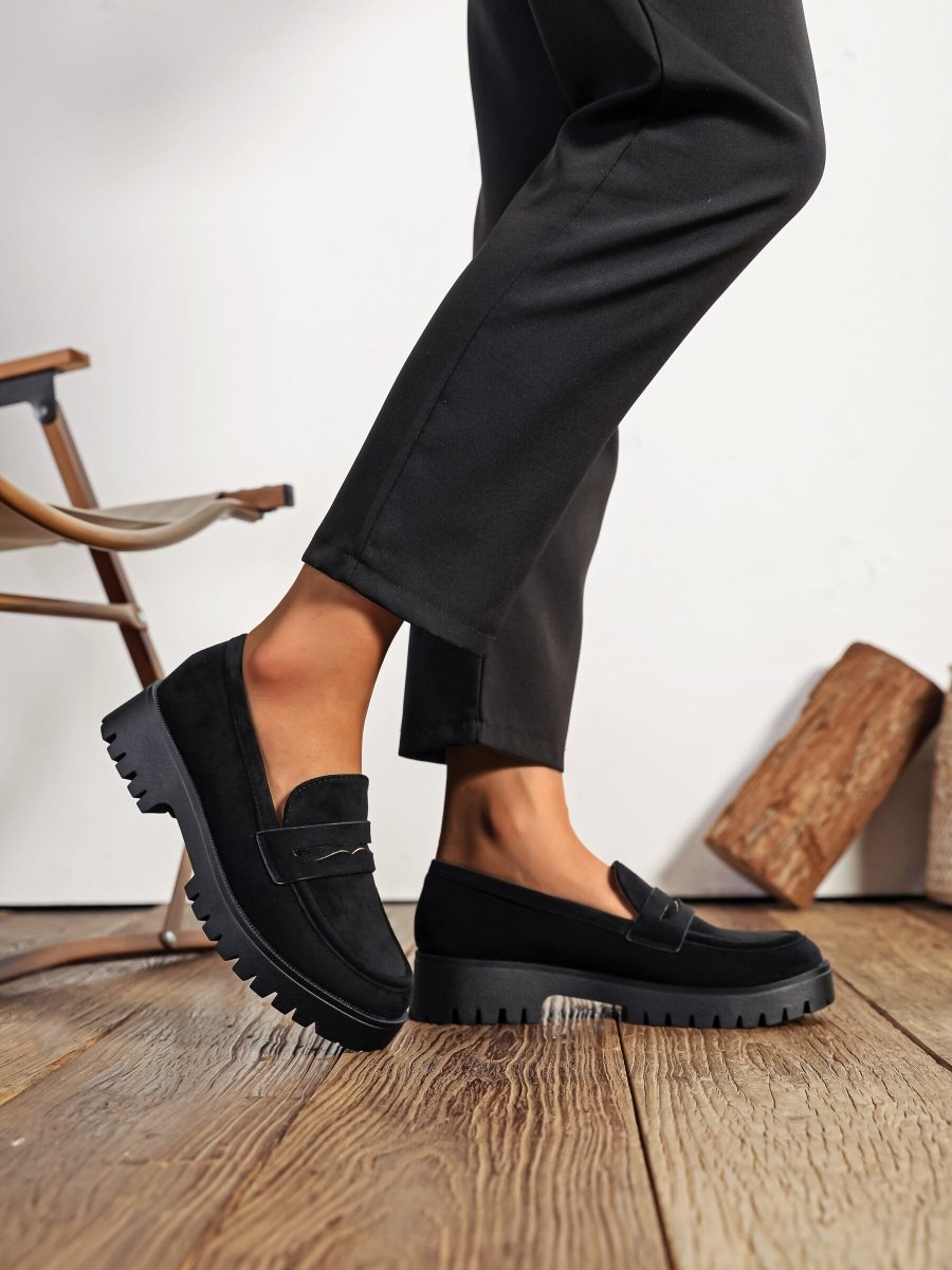 Mocassins en suédine noirs - RIVE GAUCHE