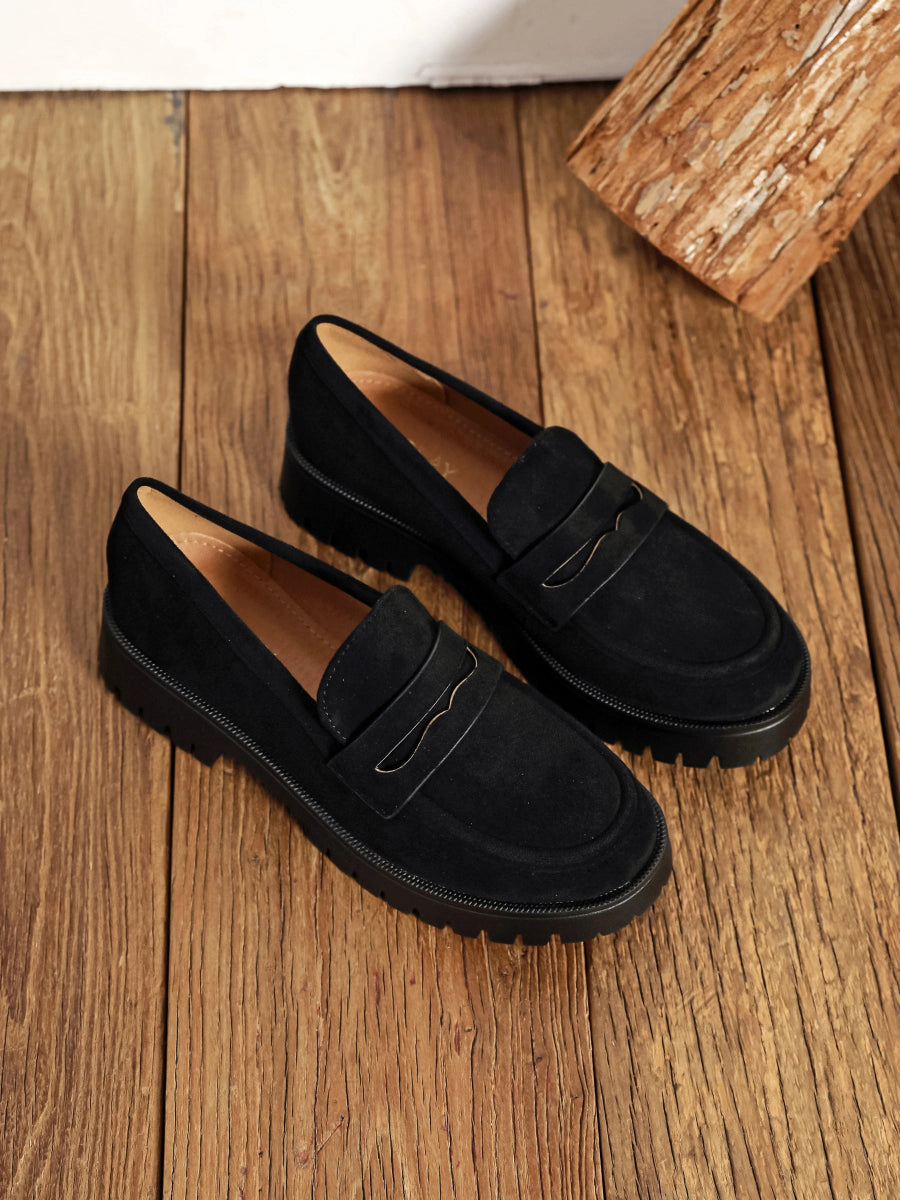 Mocassins en suédine noirs - RIVE GAUCHE