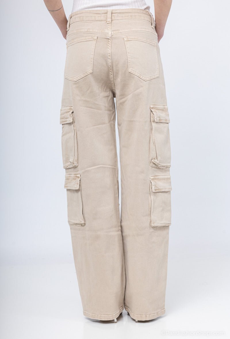 Pantalon cargo beige - RIVE GAUCHE