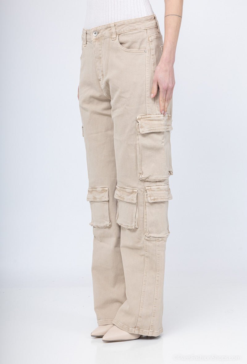Pantalon cargo beige - RIVE GAUCHE