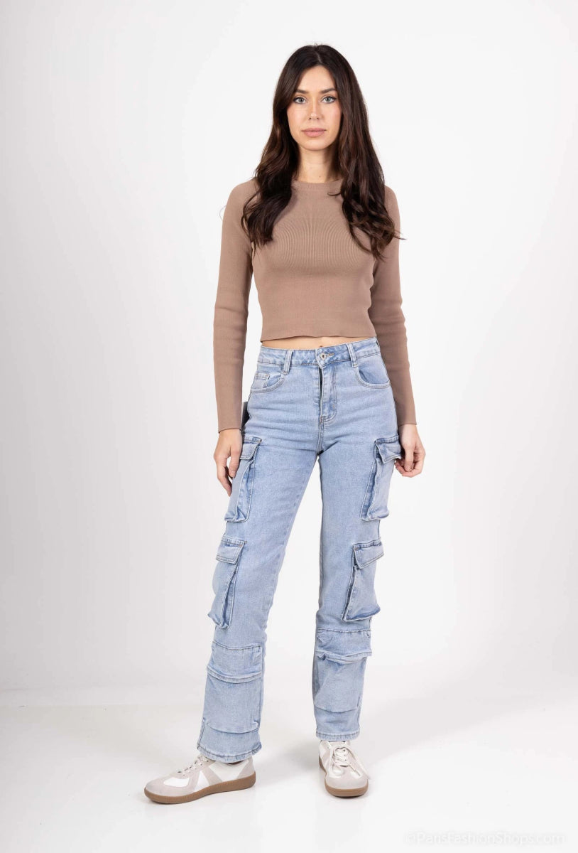 Pantalon cargo denim - RIVE GAUCHE