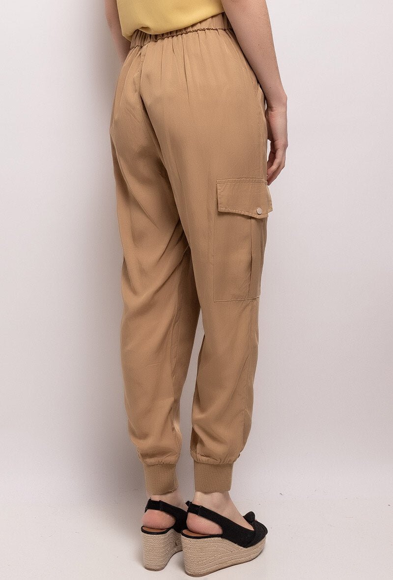 Pantalon cargo fluide beige - RIVE GAUCHE