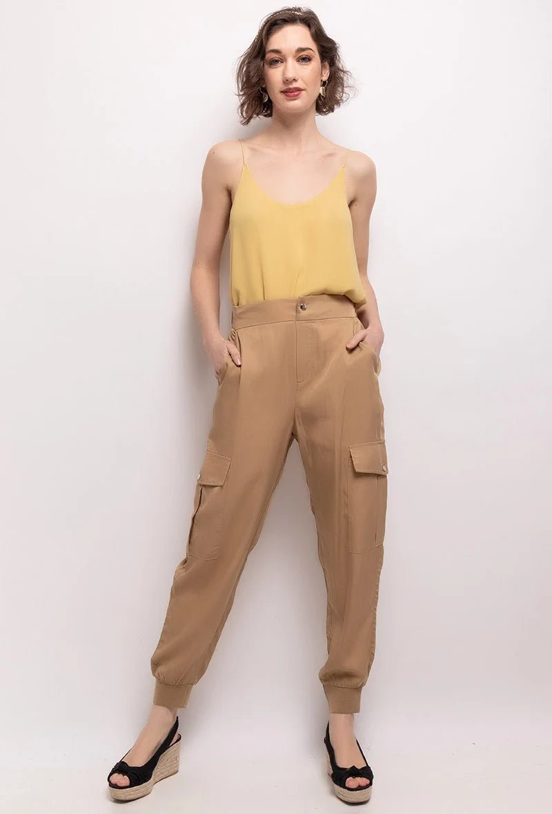 Pantalon cargo fluide beige - RIVE GAUCHE