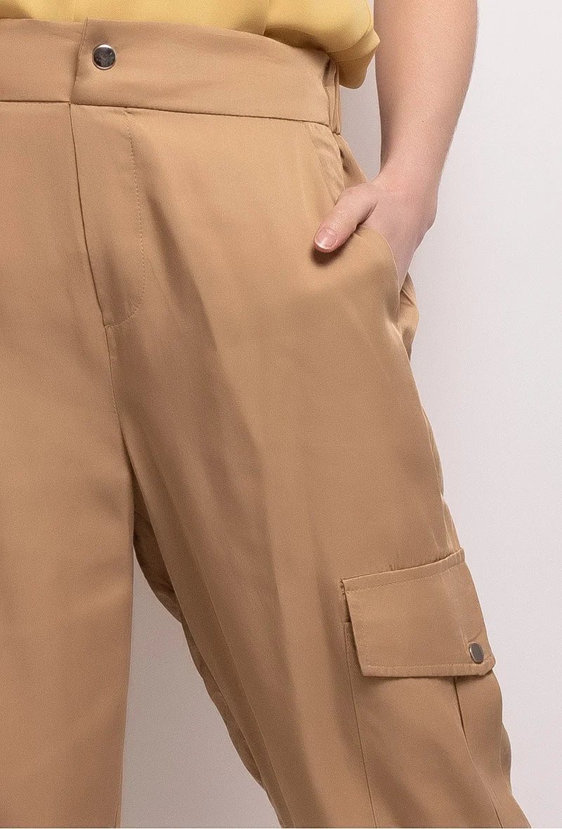 Pantalon cargo fluide beige - RIVE GAUCHE