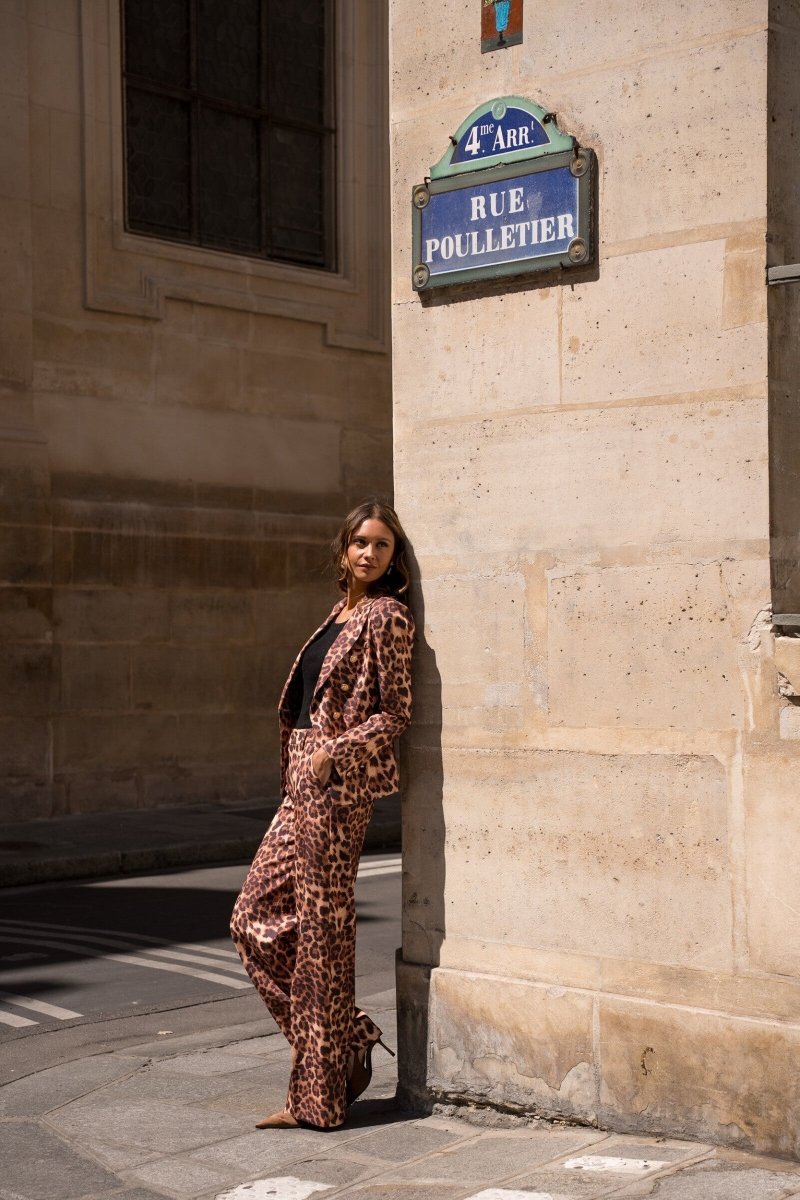 Pantalon coupe droite imprimé léopard - RIVE GAUCHE