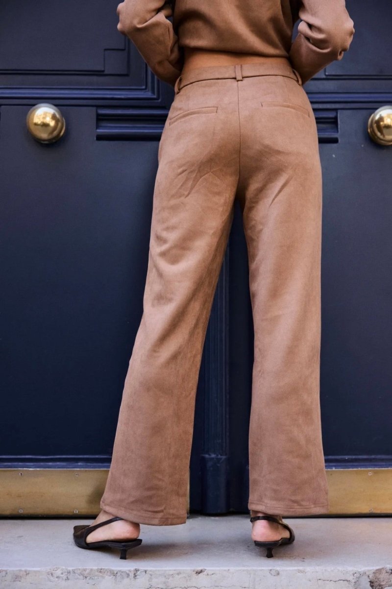 Pantalon droit effet daim Odina - RIVE GAUCHE