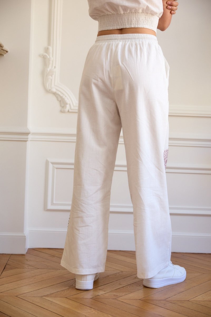 Pantalon en coton à imprimés Hélio - RIVE GAUCHE