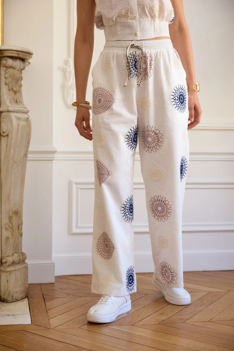 Pantalon en coton à imprimés Hélio - RIVE GAUCHE