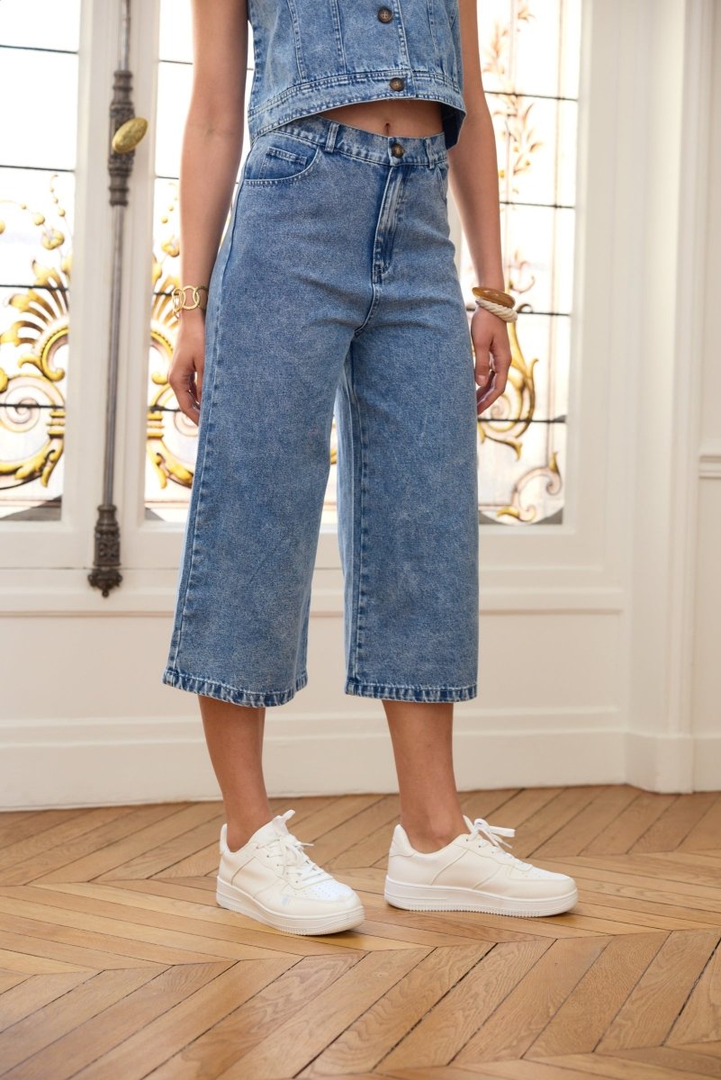 Pantalon large en denim - RIVE GAUCHE