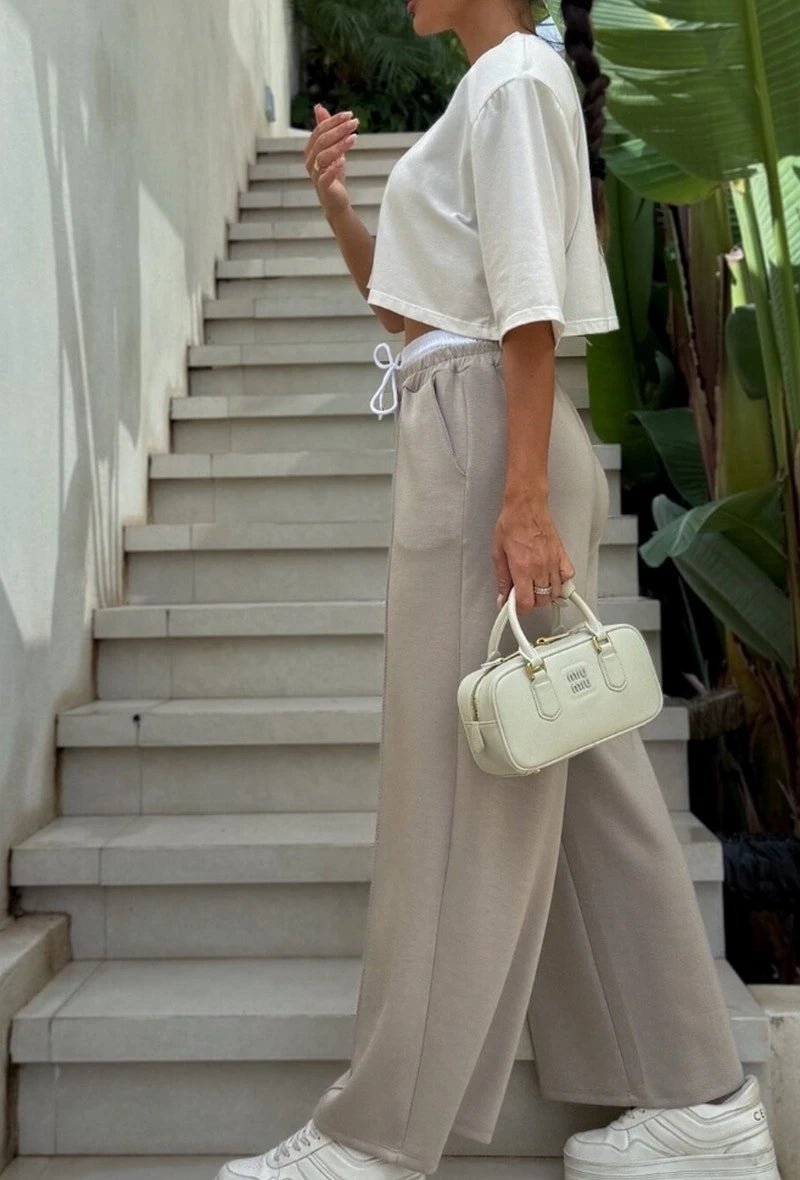 Pantalon large fluide beige - RIVE GAUCHE