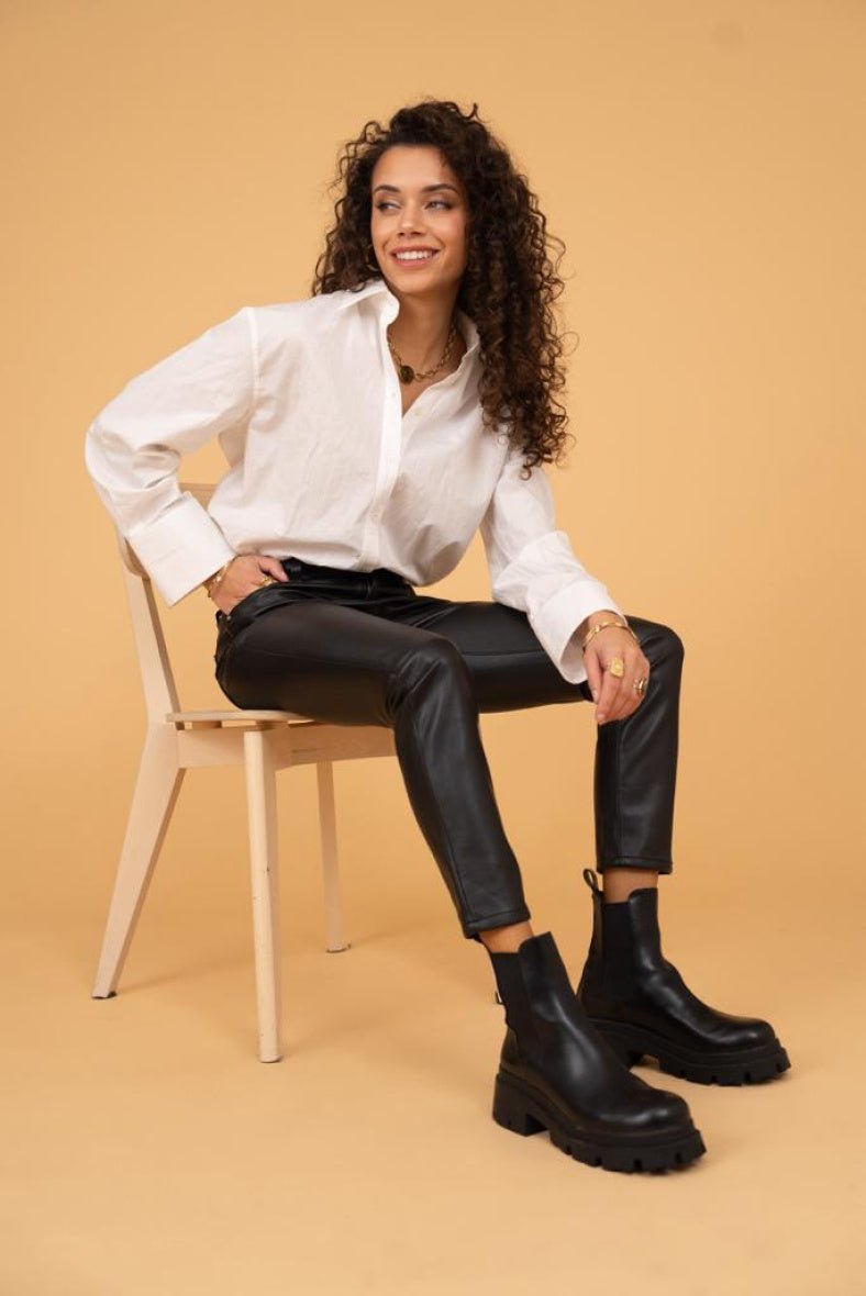 Pantalon slim en simili cuir - RIVE GAUCHE