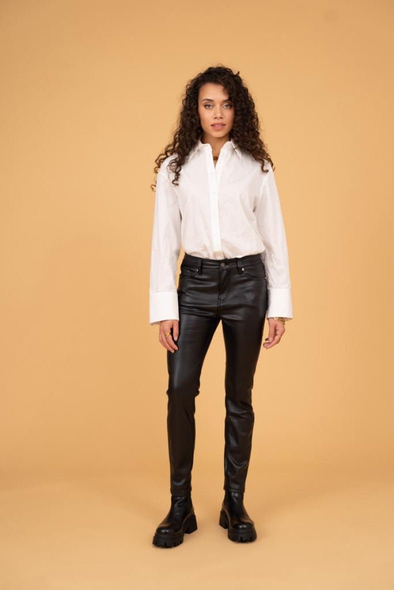 Pantalon slim en simili cuir - RIVE GAUCHE