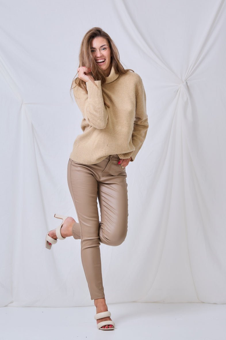 Pantalon slim push up beige - RIVE GAUCHE