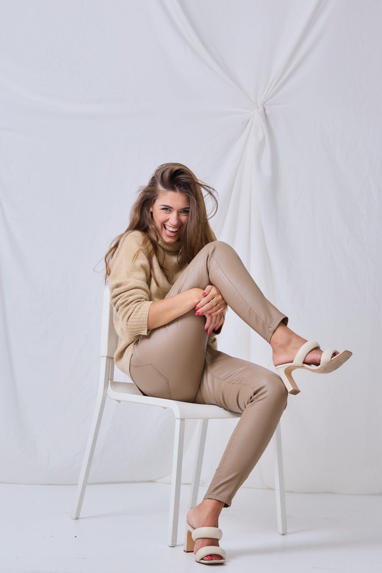 Pantalon slim push up beige - RIVE GAUCHE