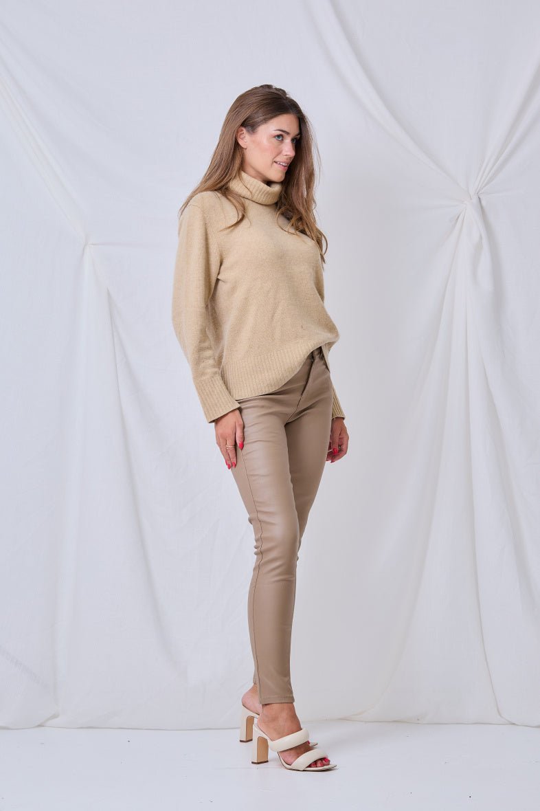 Pantalon slim push up beige - RIVE GAUCHE