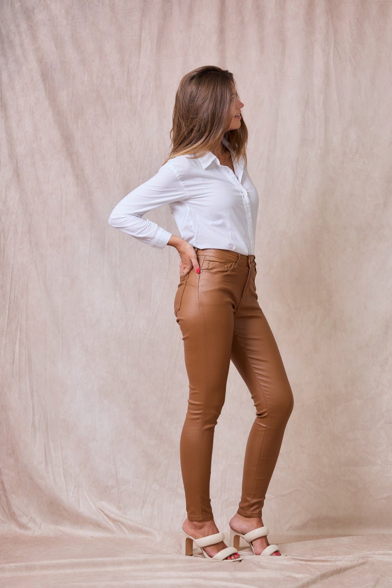 Pantalon slim push up camel - RIVE GAUCHE
