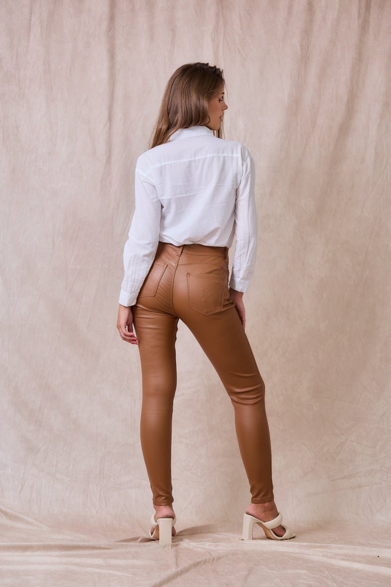 Pantalon slim push up camel - RIVE GAUCHE