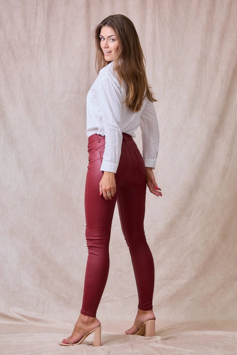 Pantalon slim push up rouge - RIVE GAUCHE