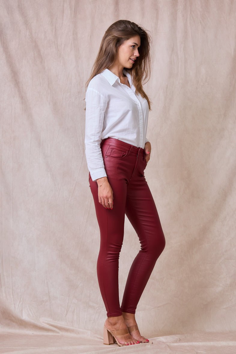 Pantalon slim push up rouge - RIVE GAUCHE