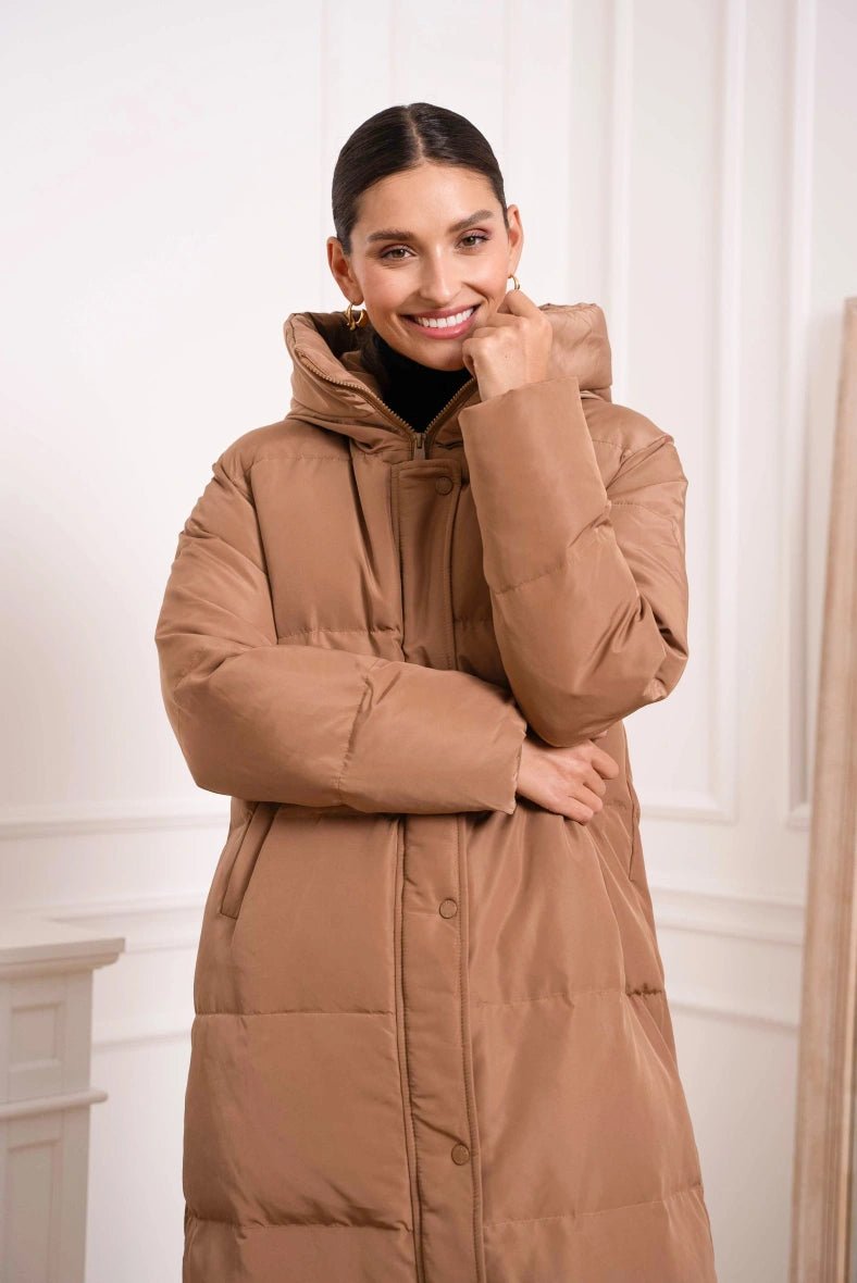 Parka longue matelassée oversize camel - RIVE GAUCHE