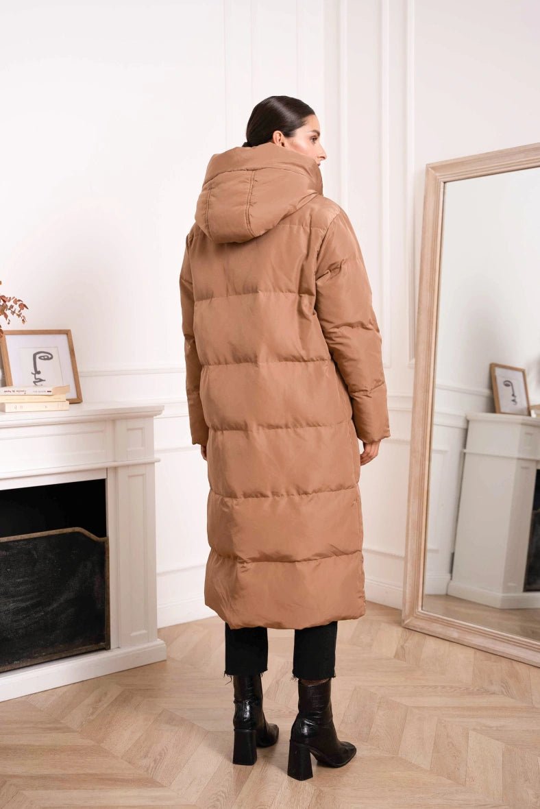 Parka longue matelassée oversize camel - RIVE GAUCHE