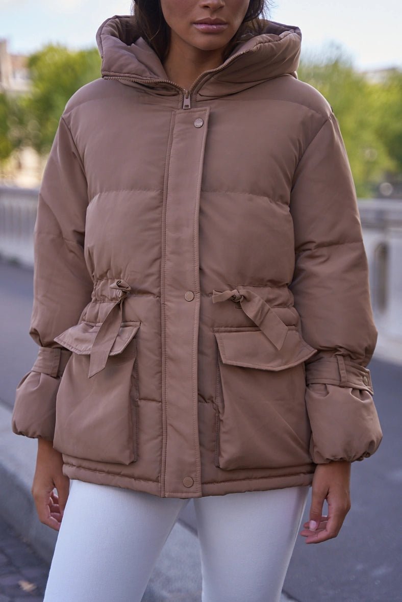 Parka mi longue oversize avec attaches camel - RIVE GAUCHE