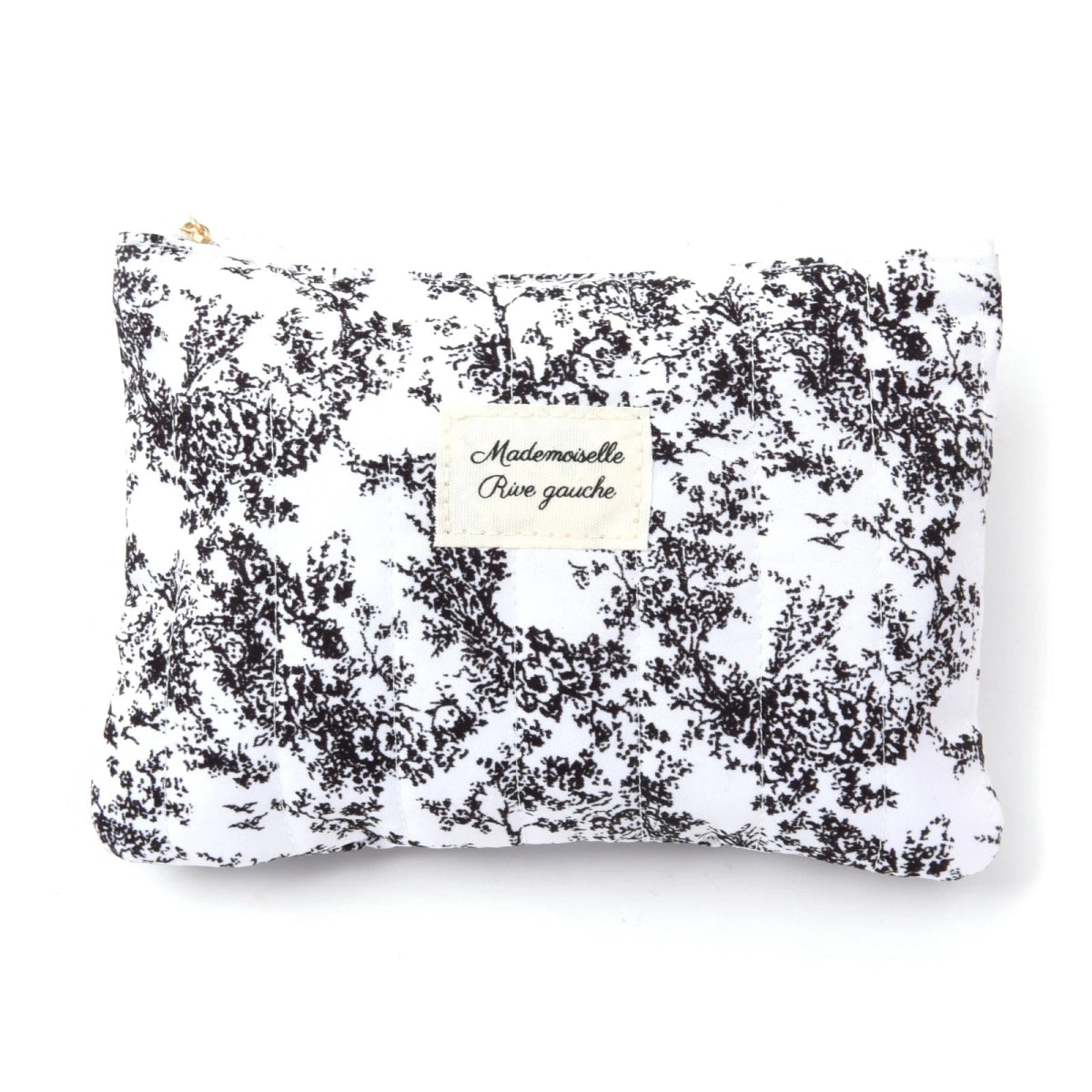 Pochette Mademoiselle RIVE GAUCHE à imprimé floral noir - RIVE GAUCHE