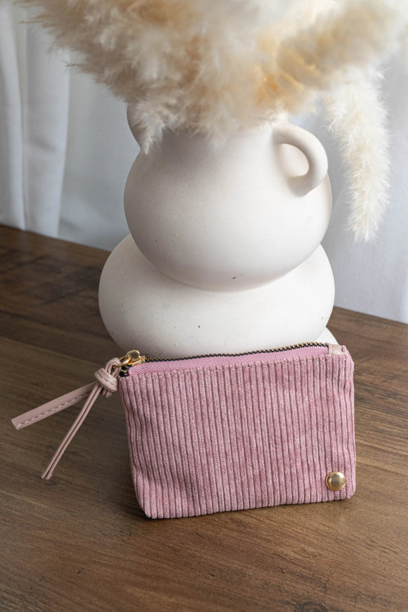 Porte monnaie en velours côtelé - RIVE GAUCHE