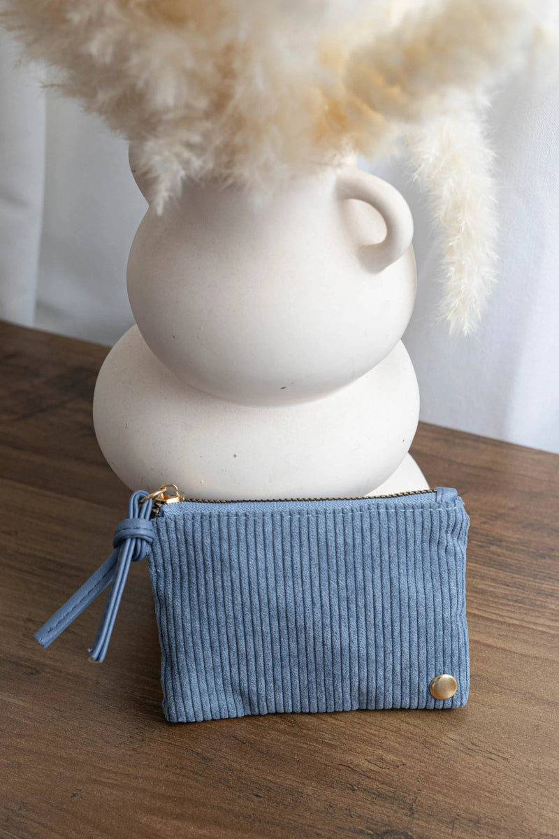 Porte monnaie en velours côtelé - RIVE GAUCHE