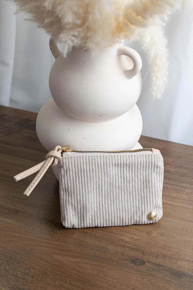 Porte monnaie en velours côtelé - RIVE GAUCHE