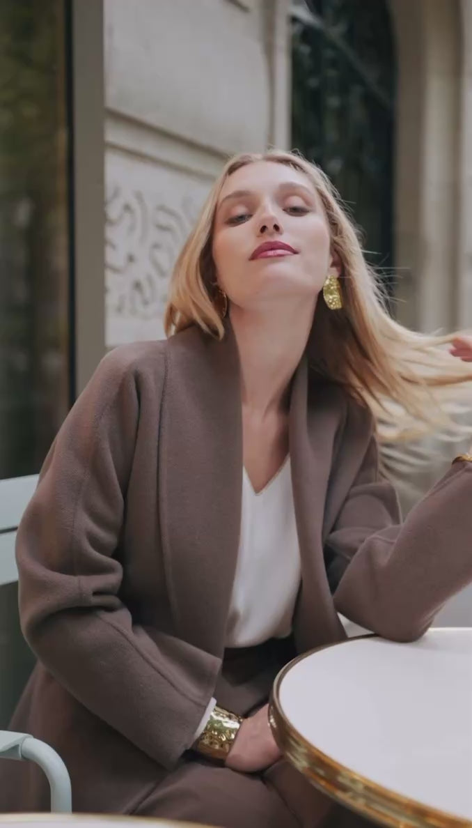 Manteau mi-long en laine Zoé