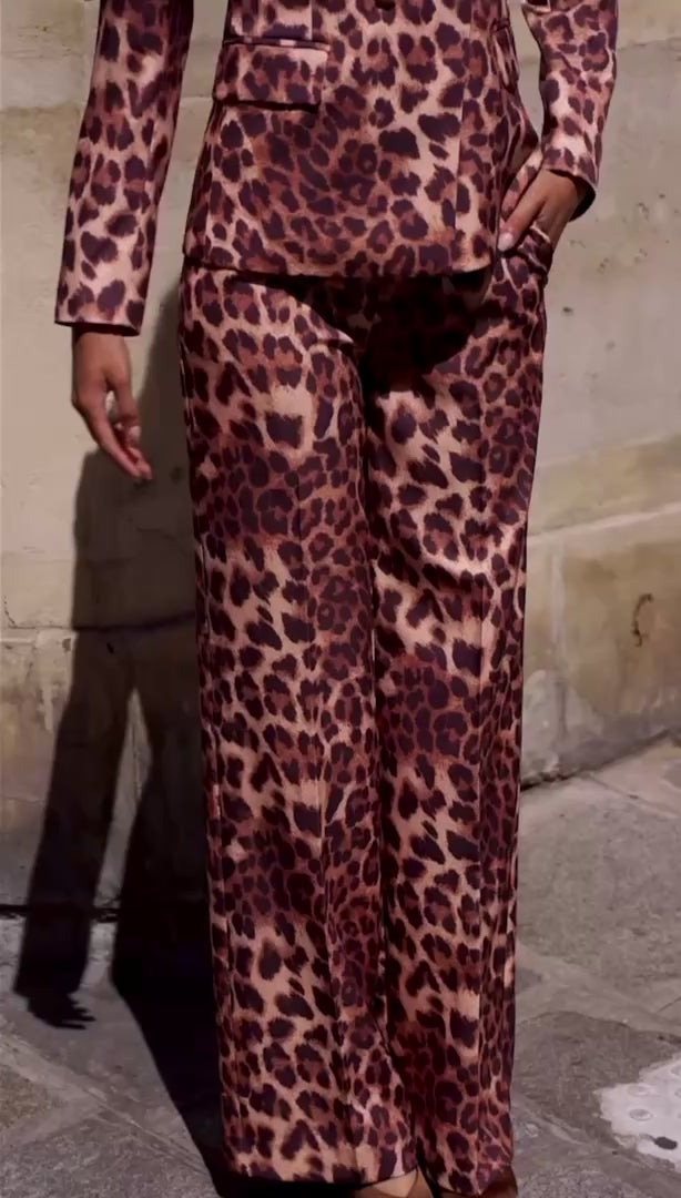 Veste de blazer Samantha imprimée léopard