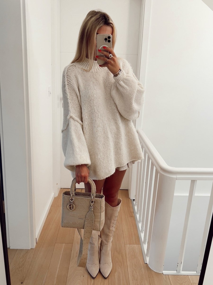 Pull en maille oversize écru - RIVE GAUCHE